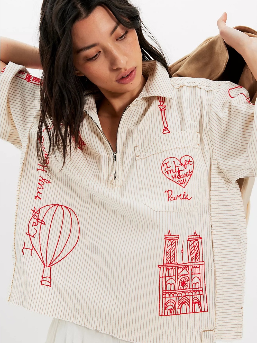 We The Free Paris Romance Embroidered Top Size L